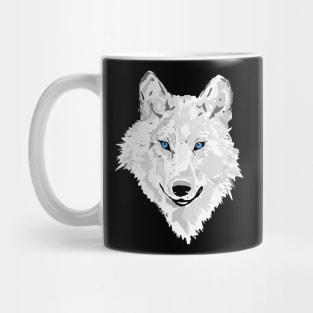 White Wolf With Blue Eyes Mug